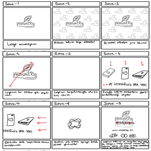 Monsticky Promo Video (Storyboard)