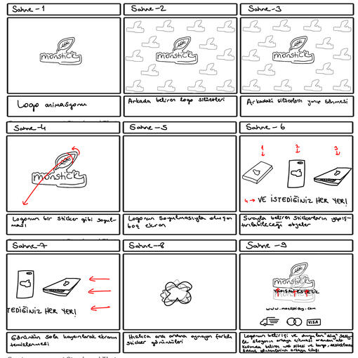 Monsticky Promo Video (Storyboard)