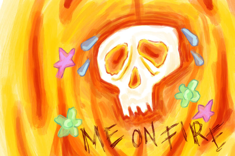 Skull Collection Me On Fire